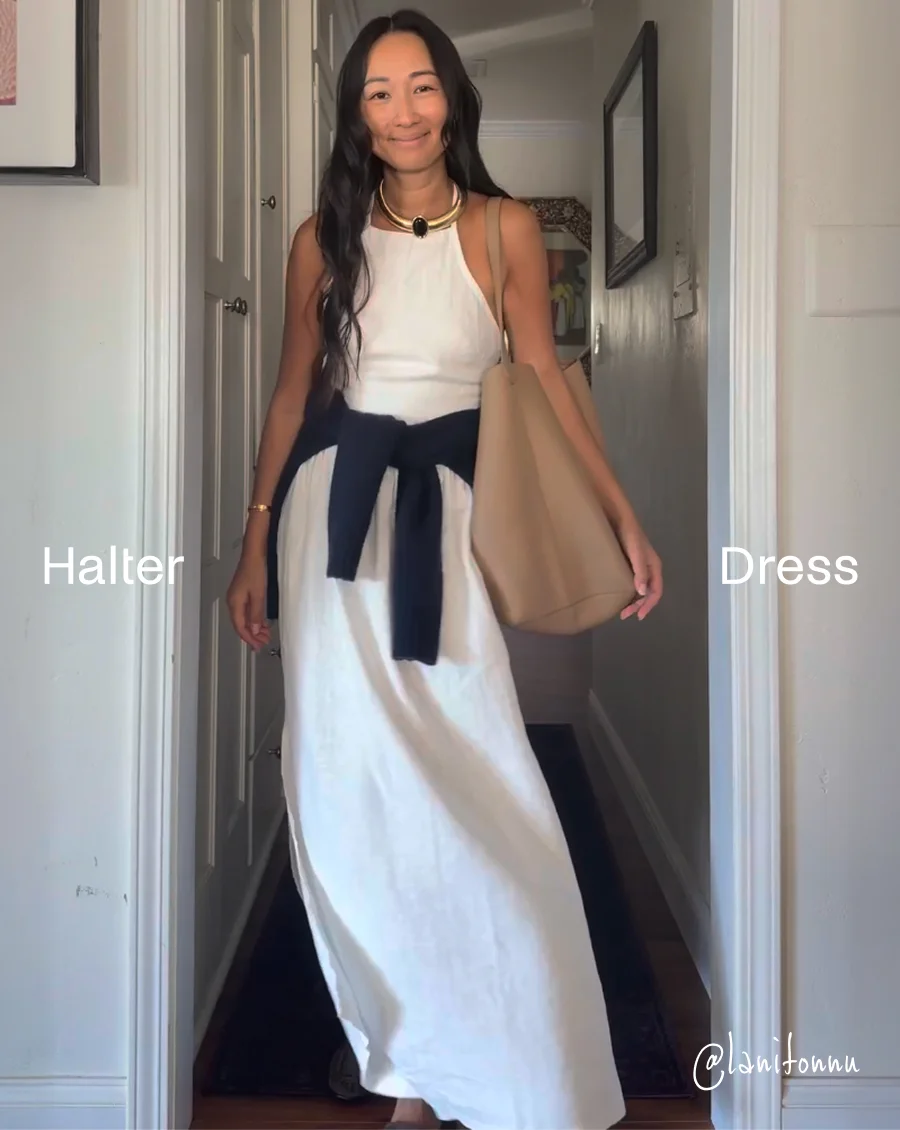 SoftWash Linen Halter Dress