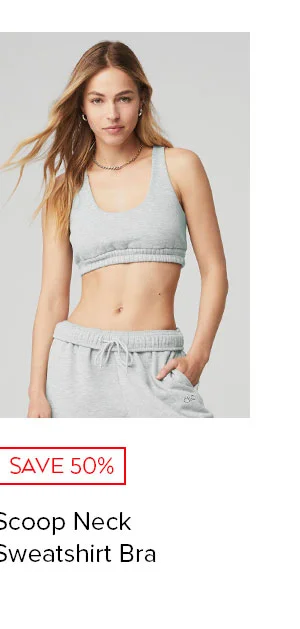 SCOOP NECK SWEATSHIRT BRA