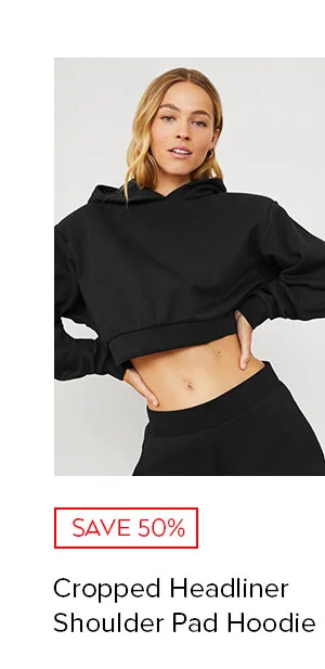 CROPPED HEADLINER SHOULDER PAD HOODIE