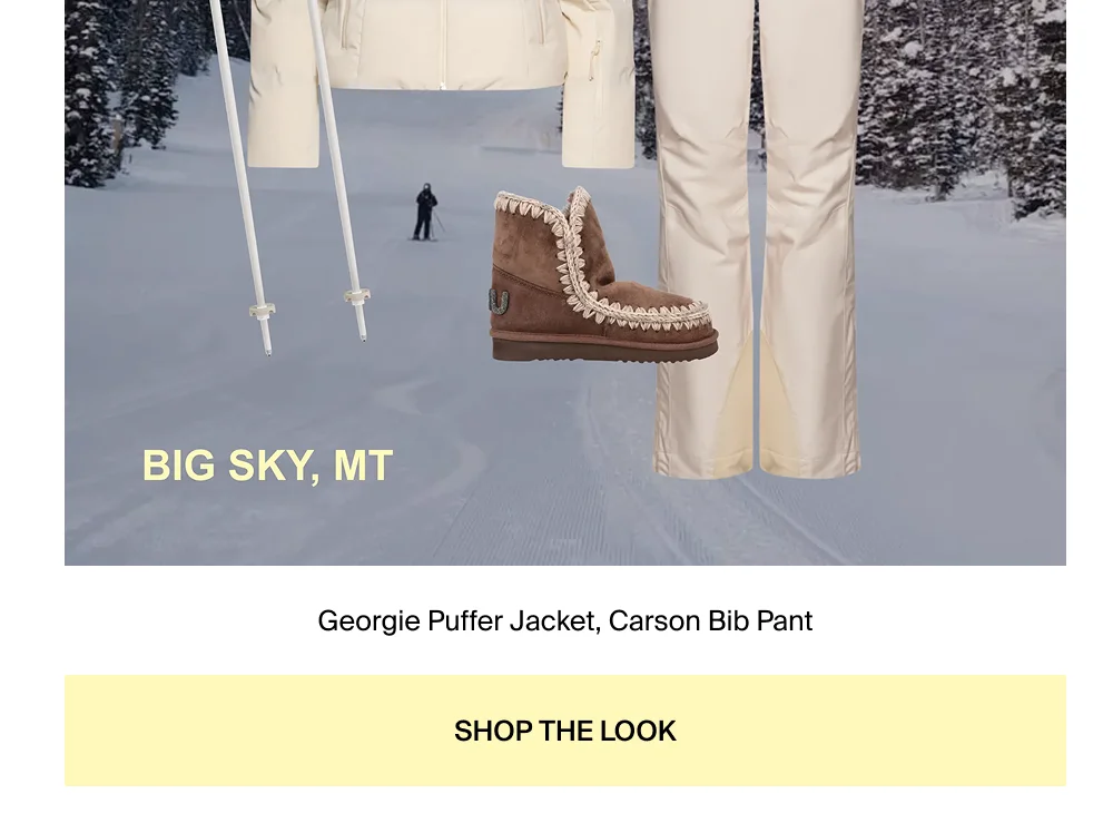 Georgie Puffer + Carson Bib Pant in Oat Milk