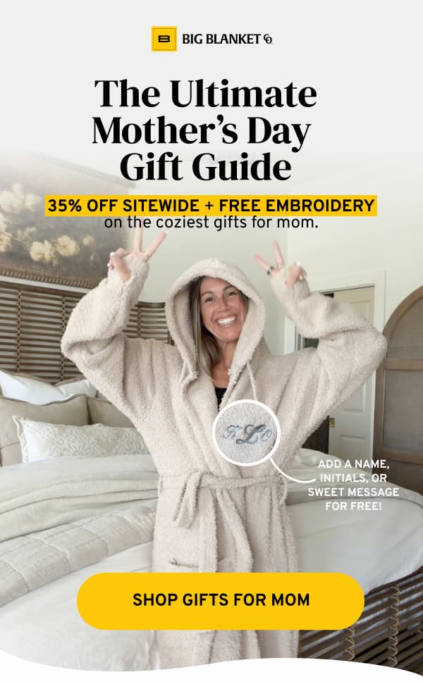 mother's day gift guide - get 35% off plus free embroidery
