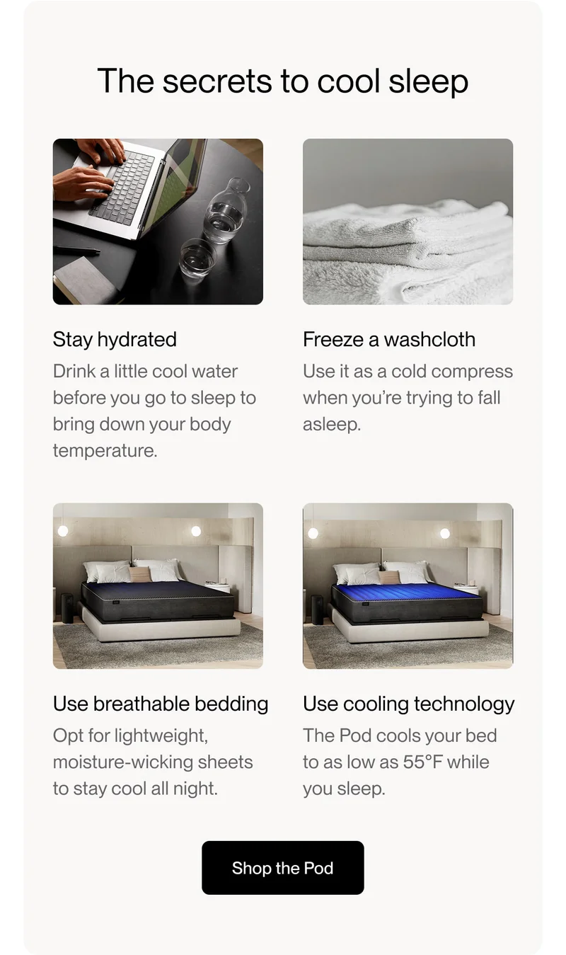 The secrets to cool sleep