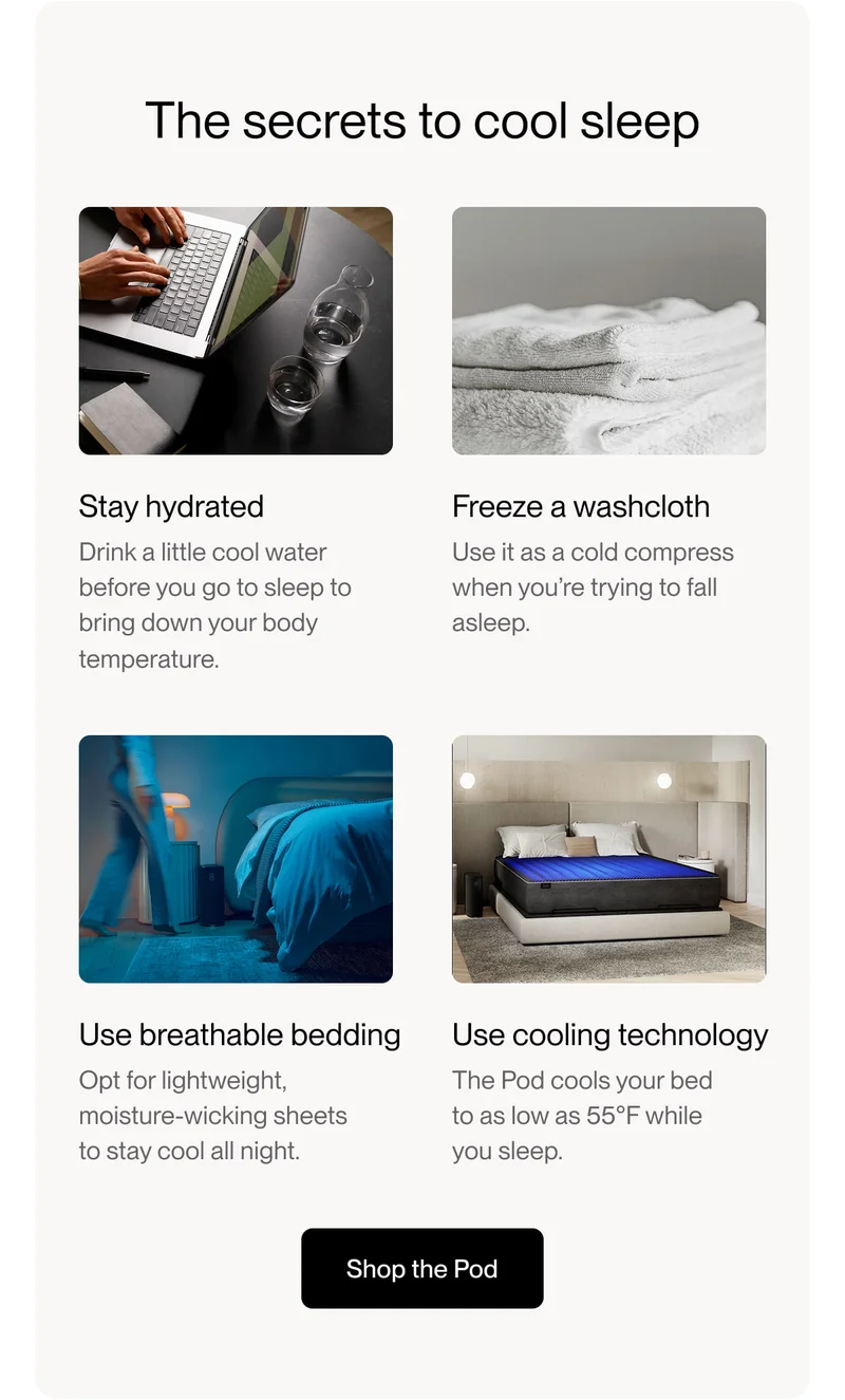 The secrets to cool sleep