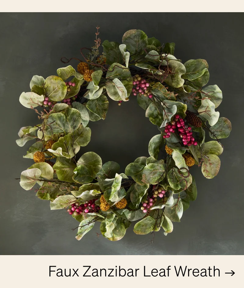 Shop Faux Zanzibar Leaf Wreath