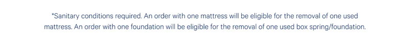 *Sanitary conditions required. Must be a Casper mattress or like order.