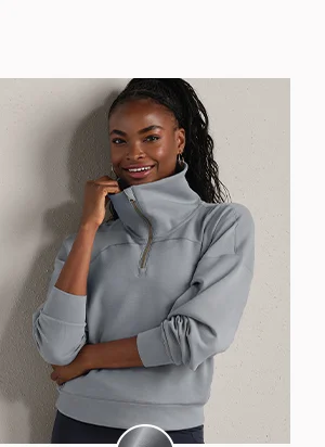 DreamGlow™ 1/2 Zip - Steel Gray