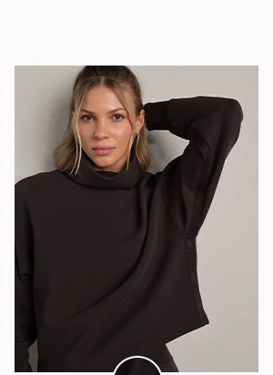 DreamGlow™ Mock Neck - Dark Espresso