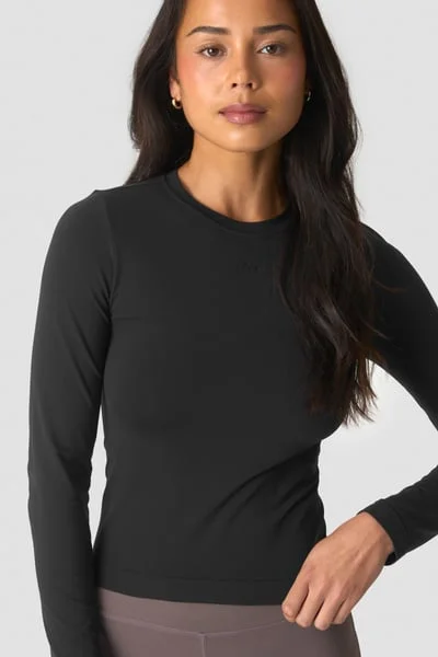 Image of Essence Seamless Long Sleeve Black