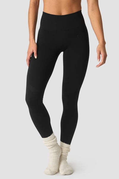 Image of Define Wool V-shape Tights  Black