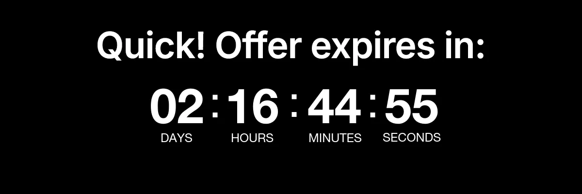 Be quick! Offer expires soon