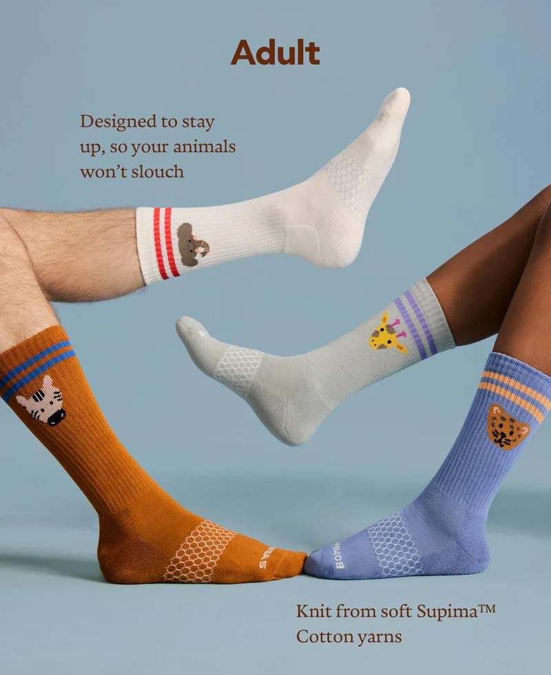 Adult | Designed to stay up, so your animals won't slouch | Knit from soft Supima™ Cotton yarns
