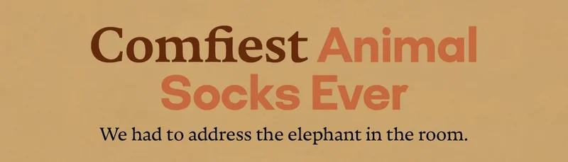 Comfiest Animal Socks Ever | We had to address the elephant in the room.