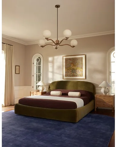 Neve Platform Bed by Aimee Song - Chocolate Performance Linen / Queen