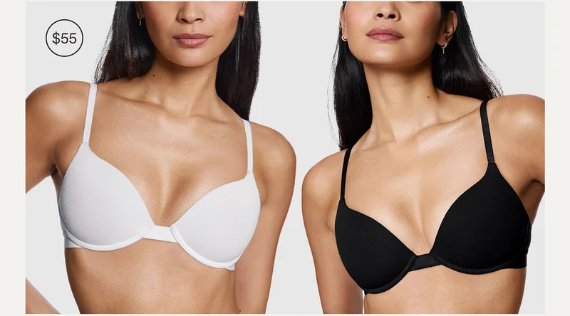 Supima® Cotton Lift Up Bra in White and Black