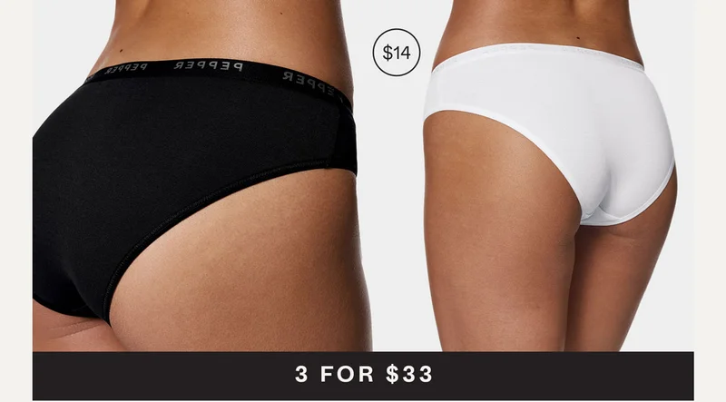 Supima® Cotton Bikini in Black and White