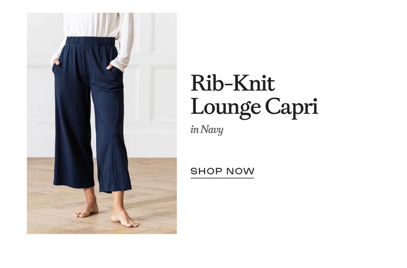Rib-Knit Lounge Capri