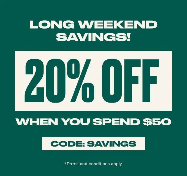 20% OFF SITEWIDE