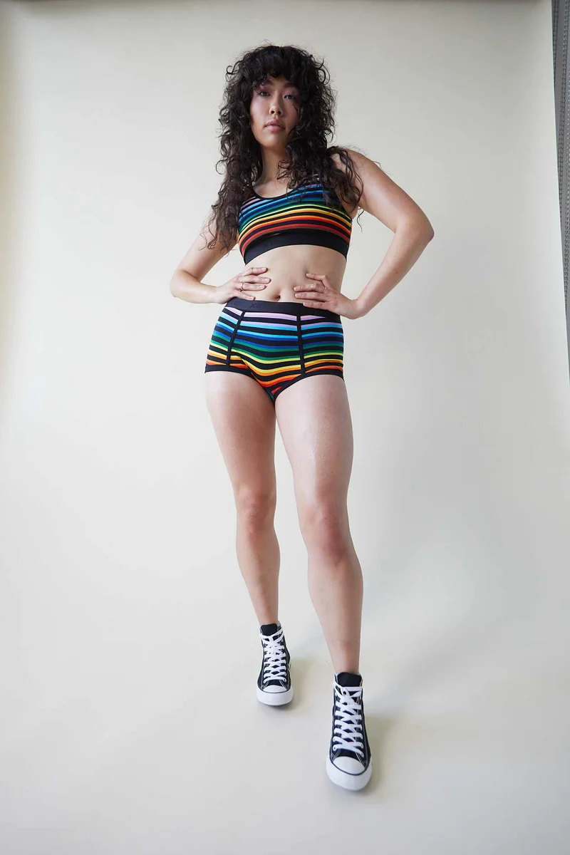 Image of Boy Shorts - Progress Pride Stripes