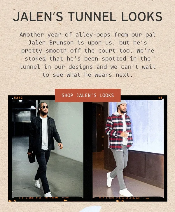 Jalen's Tunnel Looks - Shop Now