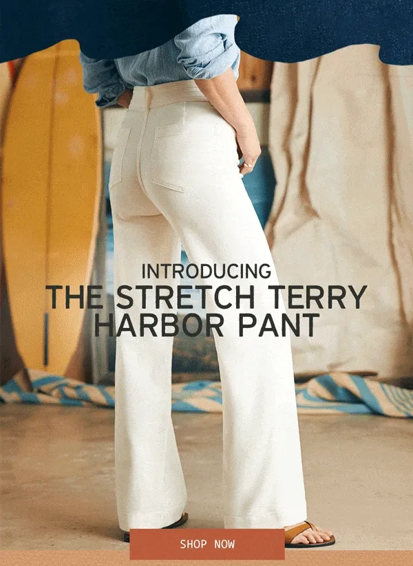 Introducing the Stretch Terry Harbor pant