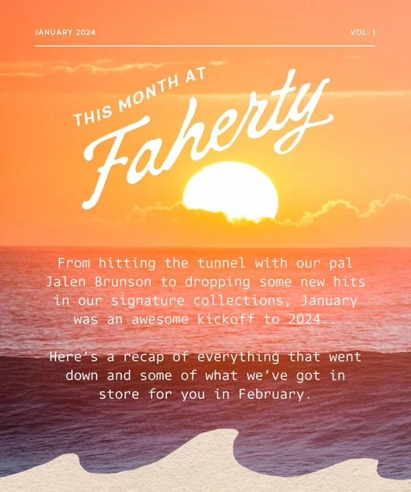 This month at Faherty