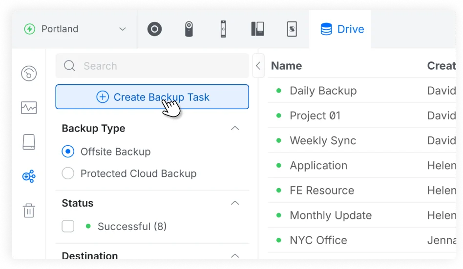 Simply open the new backup experience.