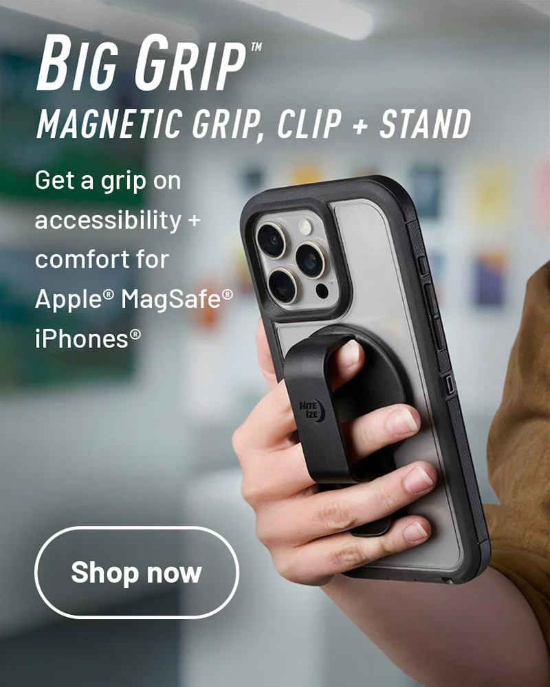 Big Grip™ Magnetic Grip, Clip + Stand