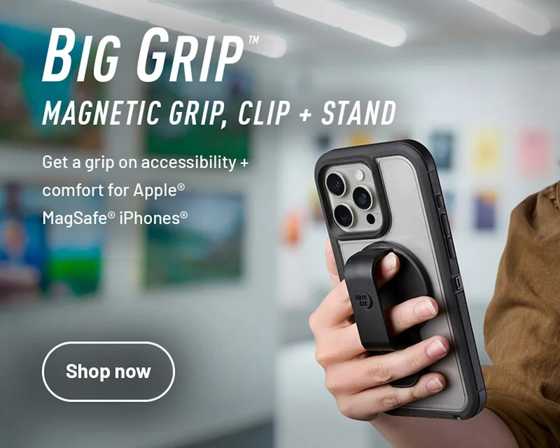 Big Grip™ Magnetic Grip, Clip + Stand