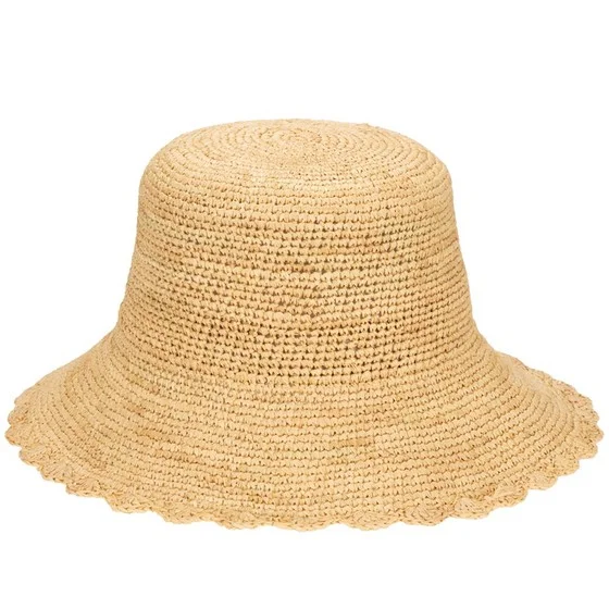 San Diego Hat Co. Hand Crocheted Bucket Hat w/Scalloped Brim