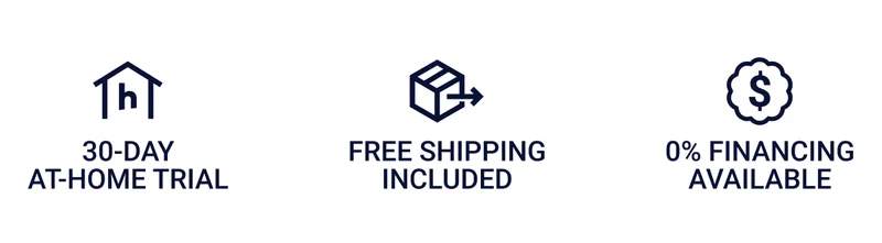Extended at-home trial. Free shipping included. 0% financing available.