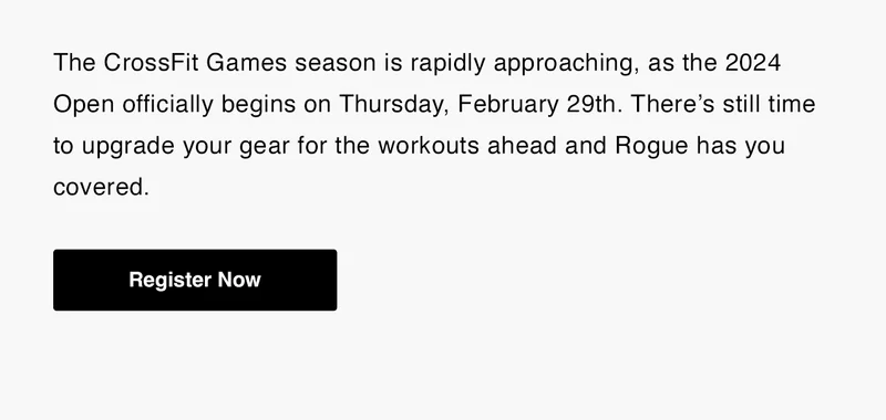 CrossFit Open - Register Now