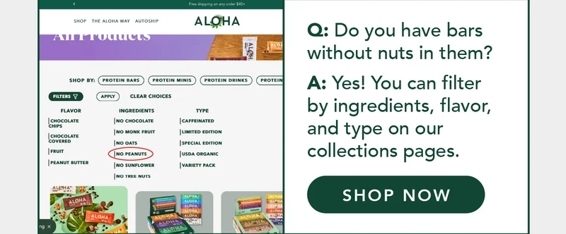 Use our filter tool to find products that work for you!