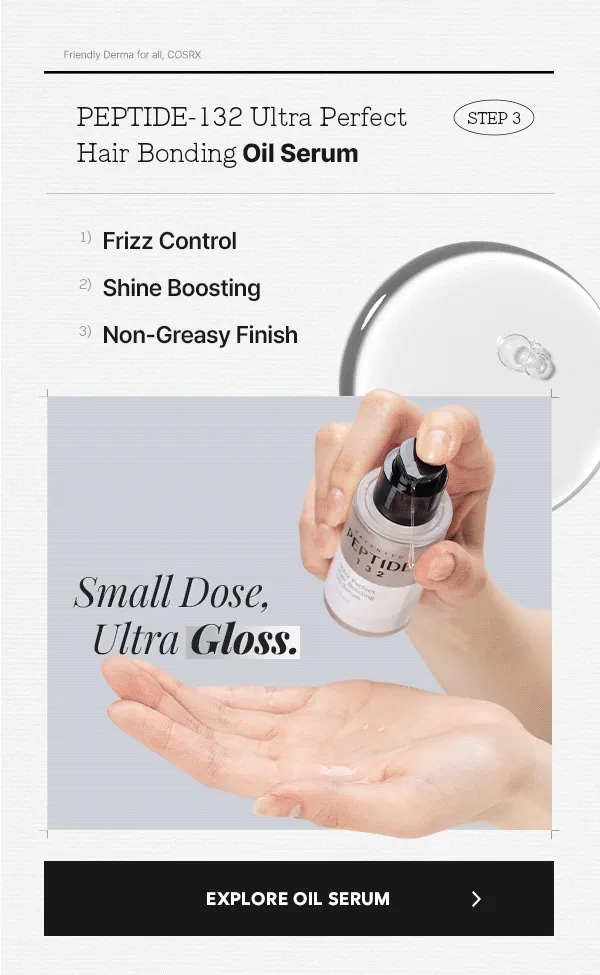 Small Dose, Ultra Gloss | Peptide 132 Oil Serum