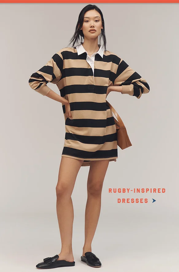 Rugby-inspired dresses