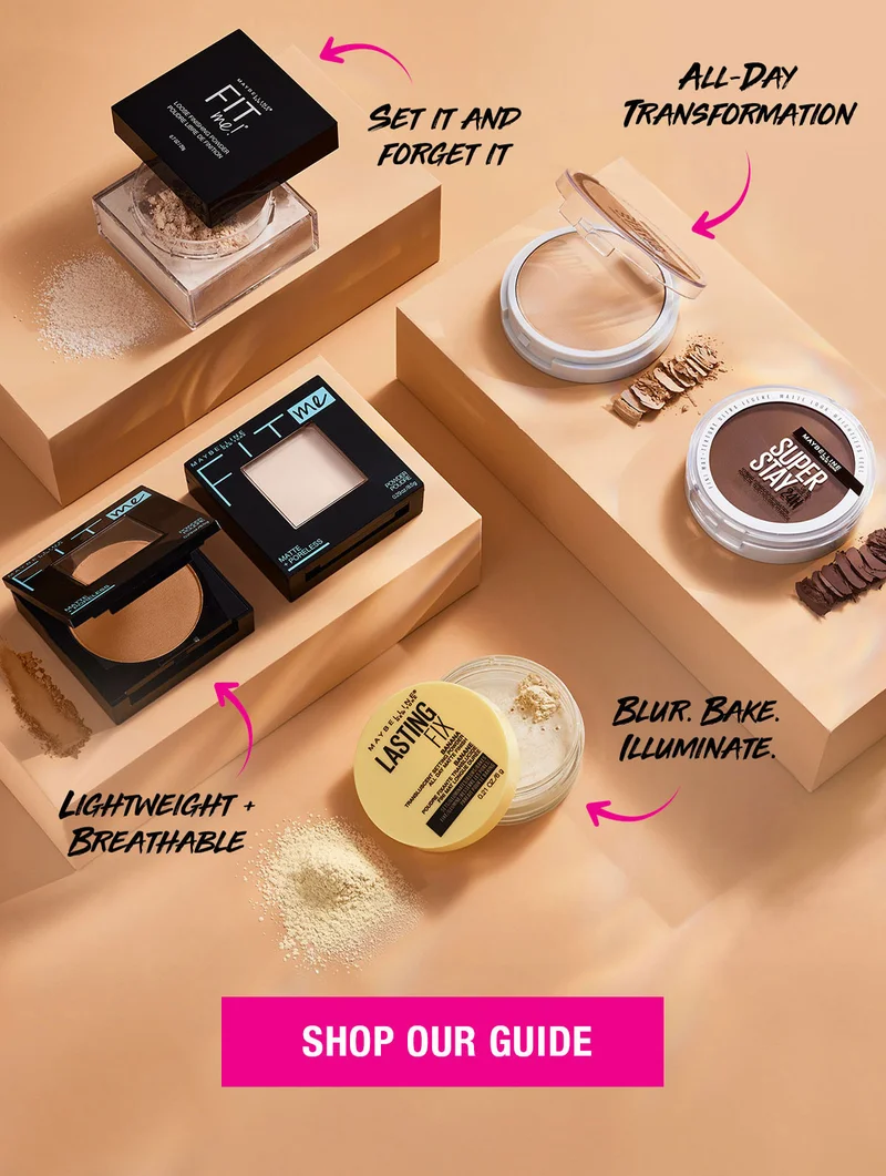 Say Goodbye to Touch-Ups! Lock in your look with the best powder for you. Shop Our Guide