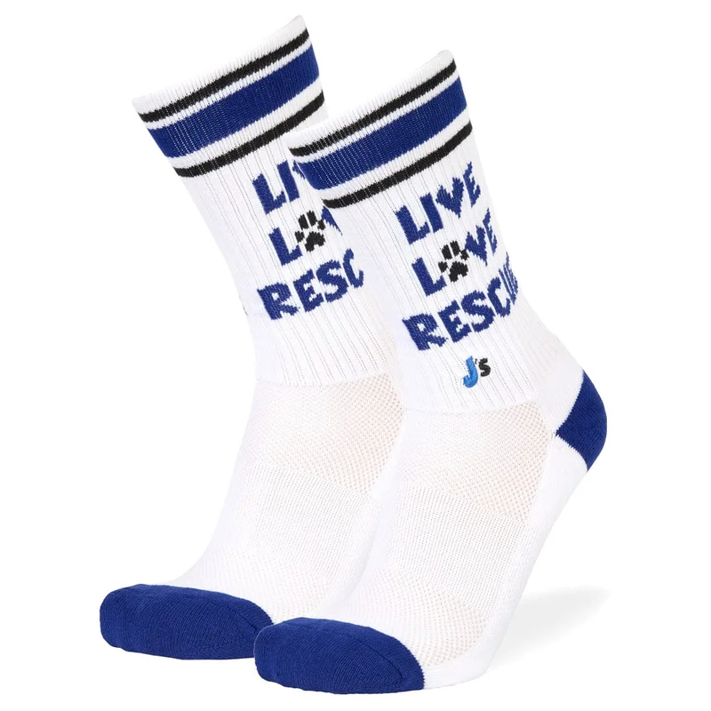 Image of Live Love Rescue Athletic Crew Socks