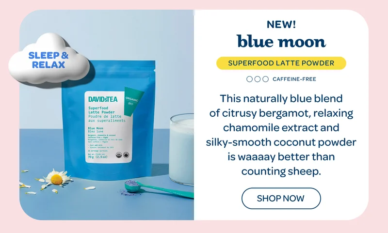 New! Blue Moon - This naturally blue blend of citrusy bergamot, relaxing chamomile extract and silky-smooth coconut powder is waaaay better than counting sheep. - Shop now
