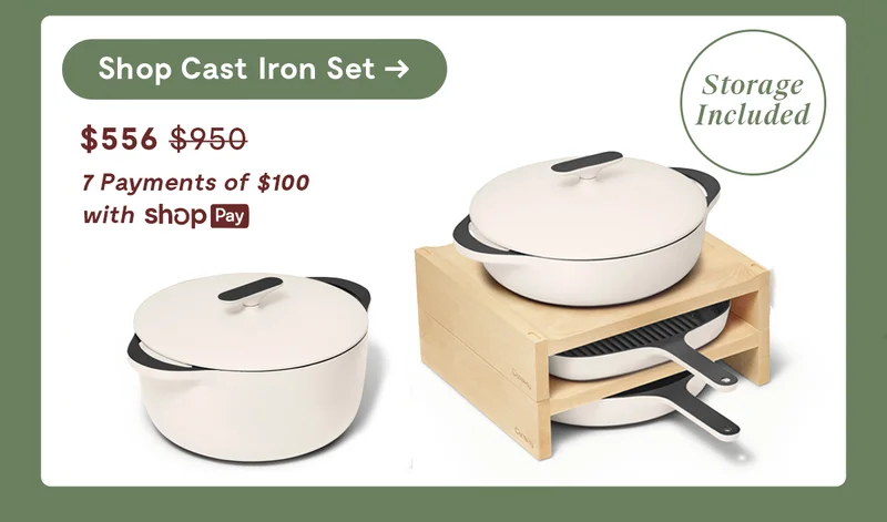 Shop Cast Iron Set | $556.00 | 7 Payments of $100 with Shop Pay | Storage Included