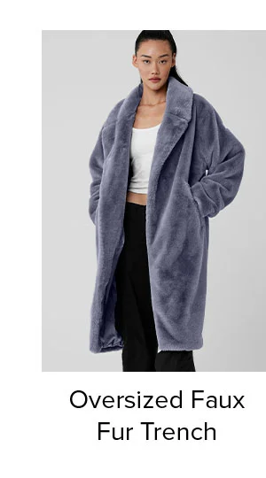 OVERSIZED FAUX FUR TRENCH