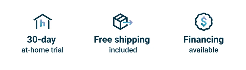 30-day at-home trial. Free shipping included. Financing available.