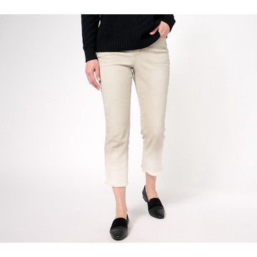 Isaac Mizrahi Live! Regular Grey True Denim Dip Dye Ankle Jeans