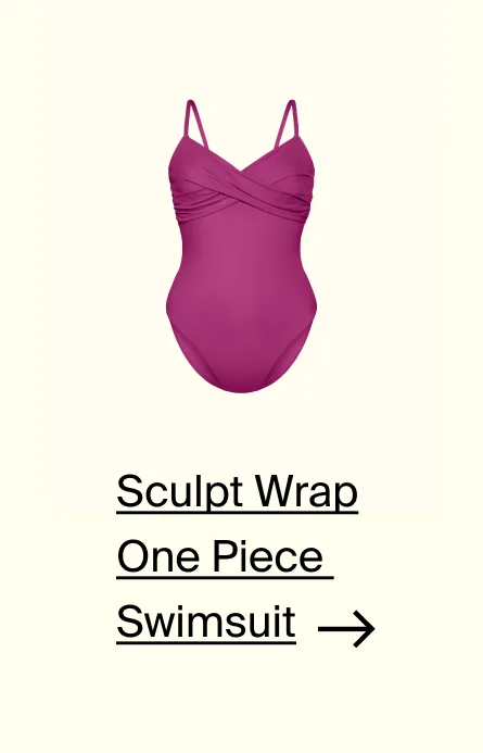 Sculpt Wrap One Piece Swimsuit.