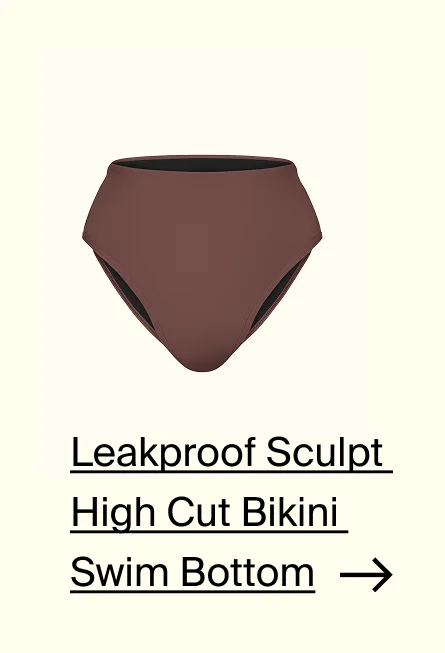 Leakproof Sculpt High Cut Bikini Swim Bottom.