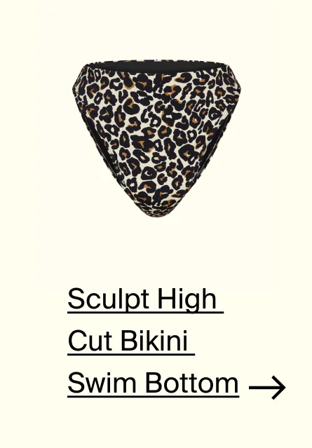 Sculpt High Cut Bikini Swim Bottom.