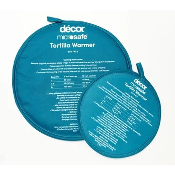Decor Set of 2 Microwave Fabric Tortilla Warmers