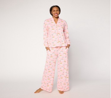MUK LUKS Dream Cloud Notch Collar Winter Pajama Set
