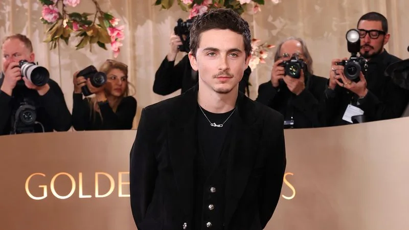 BEVERLY HILLS, CALIFORNIA - JANUARY 11: (FOR EDITORIAL USE ONLY) Timothée Chalamet attends the 83rd Annual Golden Globe Awards at The Beverly Hilton on January 11, 2026 in Beverly Hills, California. (Photo by Monica Schipper/Getty Images)