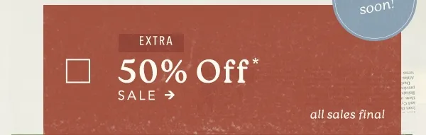 extra 50 off sale