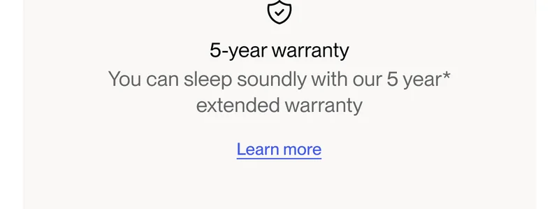 5-year warranty