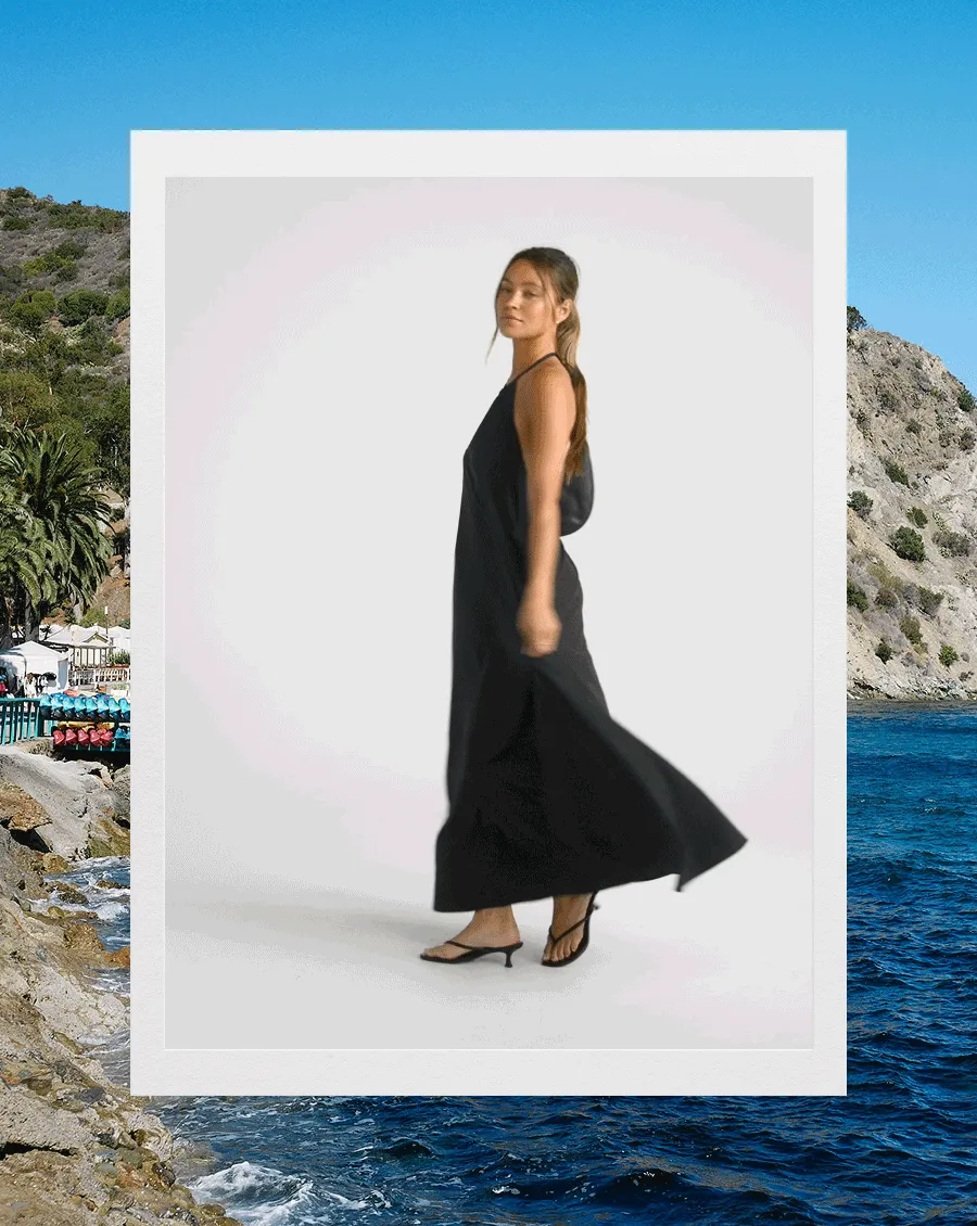 Go With The Flow Halter Dress